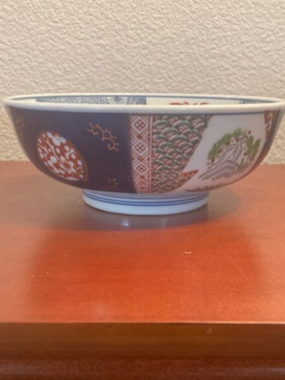 🌸 Vintage Imari‑Style Decorative Bowl – Multicolor Hand‑Painted